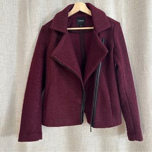 Liverpool Teddy Zip Up Moto Jacket Size Small